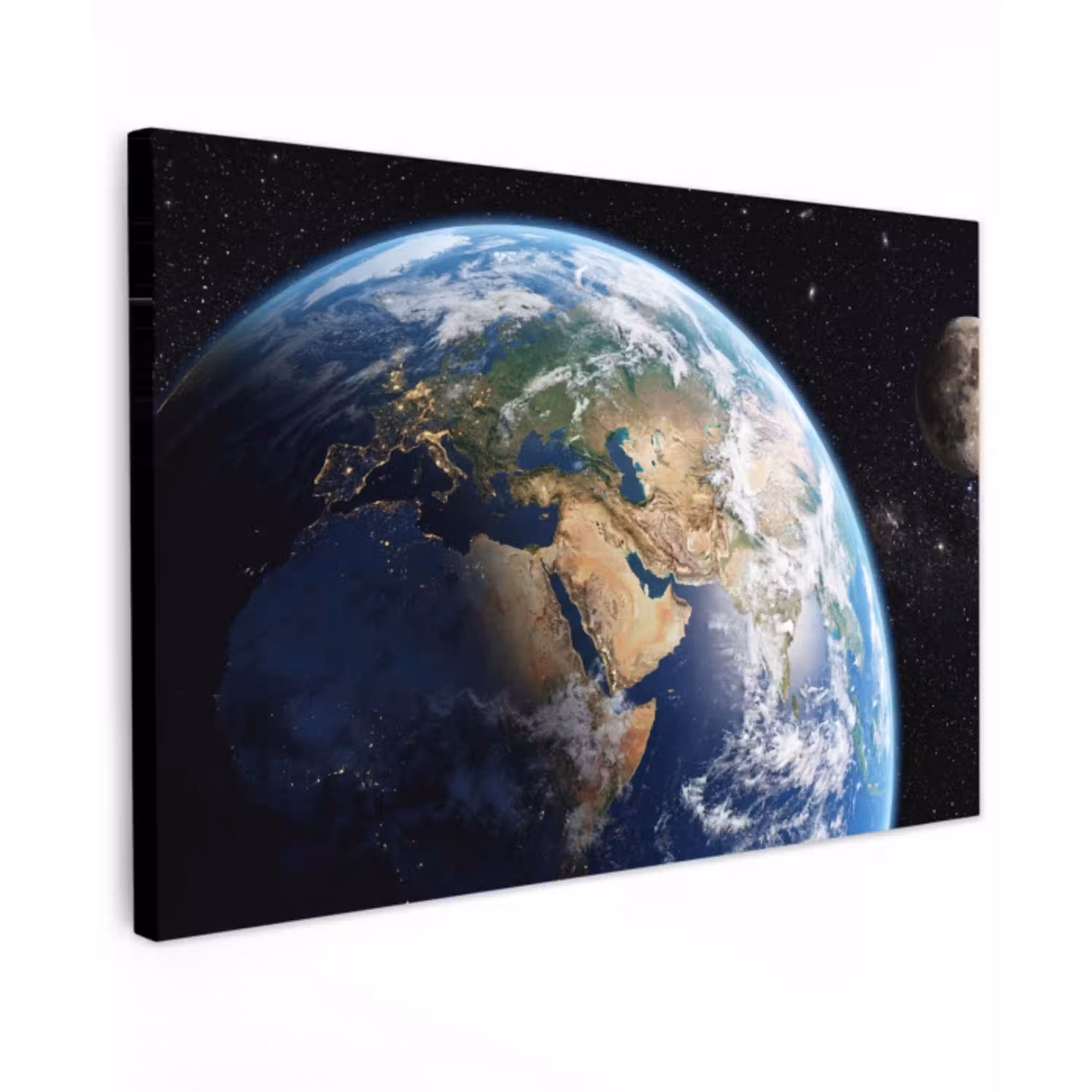 Aarde - Ruimte - Blauw - Groen canvas 2cm klein -z3d