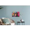Graffiti - Chimpansee - Aap - Bril - Kleurrijk Muursticker klein -plant