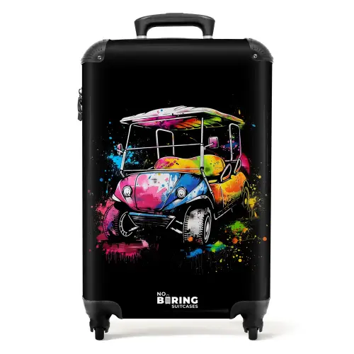 Golfkar met graffiti NBS - Handbagage koffer - Kinderen Unisex middel -productfoto_recht