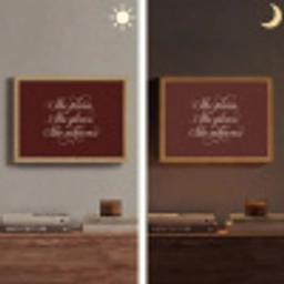 She plans she glows she achieves - Rood - Cursief Light Box met batterij (Wandlamp) middel -sfeer3