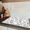 Vormen - Abstract - Zwart - Wit Inductie beschermer vinyl 3mm klein 276 -sfeer3