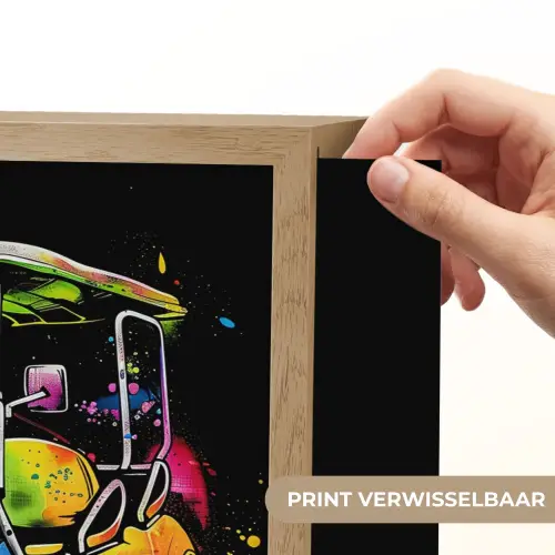 Graffiti - Sport - Golf - Golfkar Light Box met batterij (Wandlamp) middel -USP_websiteprintNL