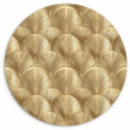 Patroon - Waaier -  Goud Wandcirkel kunststof plaat 5mm dik klein 188 -3d