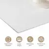 Badeend - Minimalistisch - Wit poster papier klein -closeup_NL