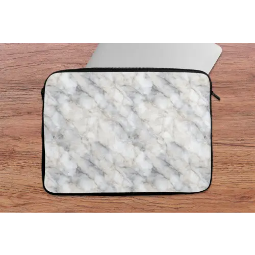 Grijs - Marmer - Gedetailleerd laptophoes neopreen klein 279 -tafel
