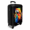 Kleurrijke papegaai met graffiti NBS - Handbagage koffer - Unisex middel -productfoto_3d