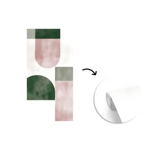 Vormen - Abstract - Cirkel - Zwart fotobehang vinyl groot -3d
