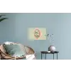 Bloemen - Illustratie - Geruit - Groen Muursticker klein -plant