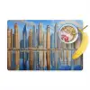Skyline - Wolkenkrabbers - Water - Blauw Placemat vinyl groot -zzzproduct_Kitchenyeah-website