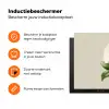 Cameliabloem - Wit - Groen Inductie beschermer vinyl 3mm klein -zzzzzzz-td-ups