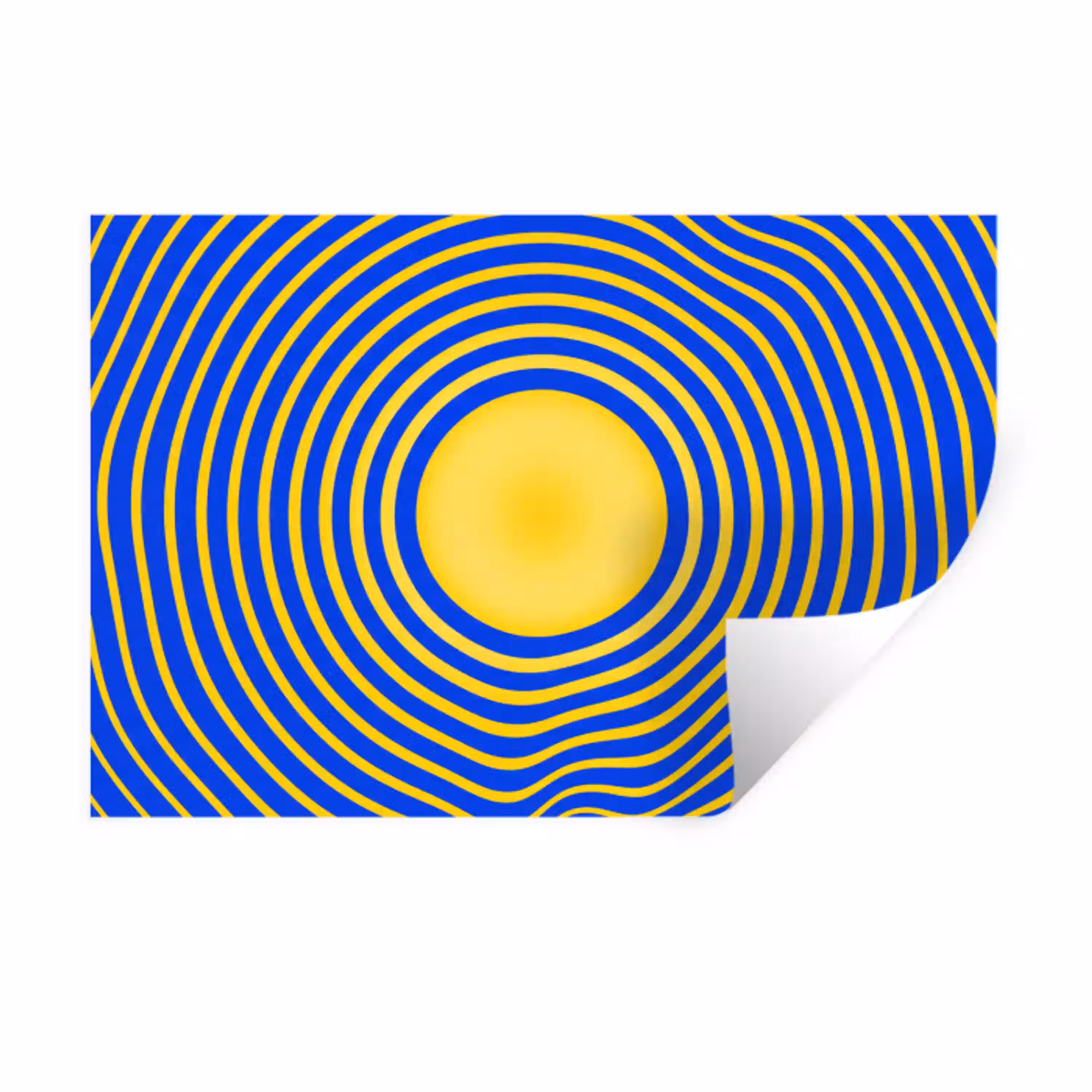 Abstract patroon - Blauw Muursticker klein -3d