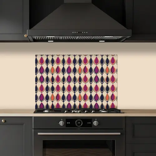 Vintage - Retro - Kleurrijk keuken achterwand spatscherm klein 900 -sfeer1