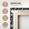 Driehoeken - Geometrisch - Zwart - Wit canvas 2cm xxl 828 -sfeer2