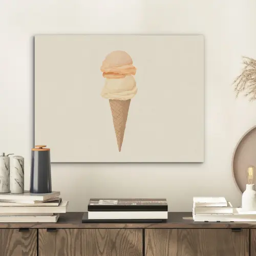Minimalistisch - Schepijs - Hoorntje - Beige PET vilt klein -sfeer1