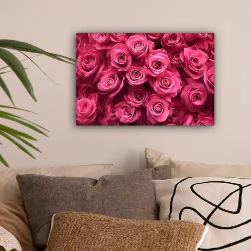 Rozen - Pink - Bloem canvas 2cm klein -sfeer1