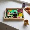 Vrouw - Keuken - Katten - Doorkijk Dienblad Rechthoek middel -sfeer2