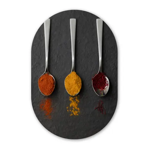 Specerijen - Lepels - Tafel - Rustiek - Kruiden Wandcirkel Ovaal Forex klein -3d