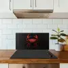 Krab - Rood - Vissen - Schaaldieren keuken achterwand spatscherm klein -sfeer2
