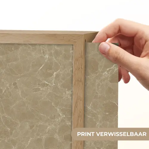 Beige - Marmer - Witte aders Light Box met batterij (Wandlamp) middel 907 -USP_websiteprintNL