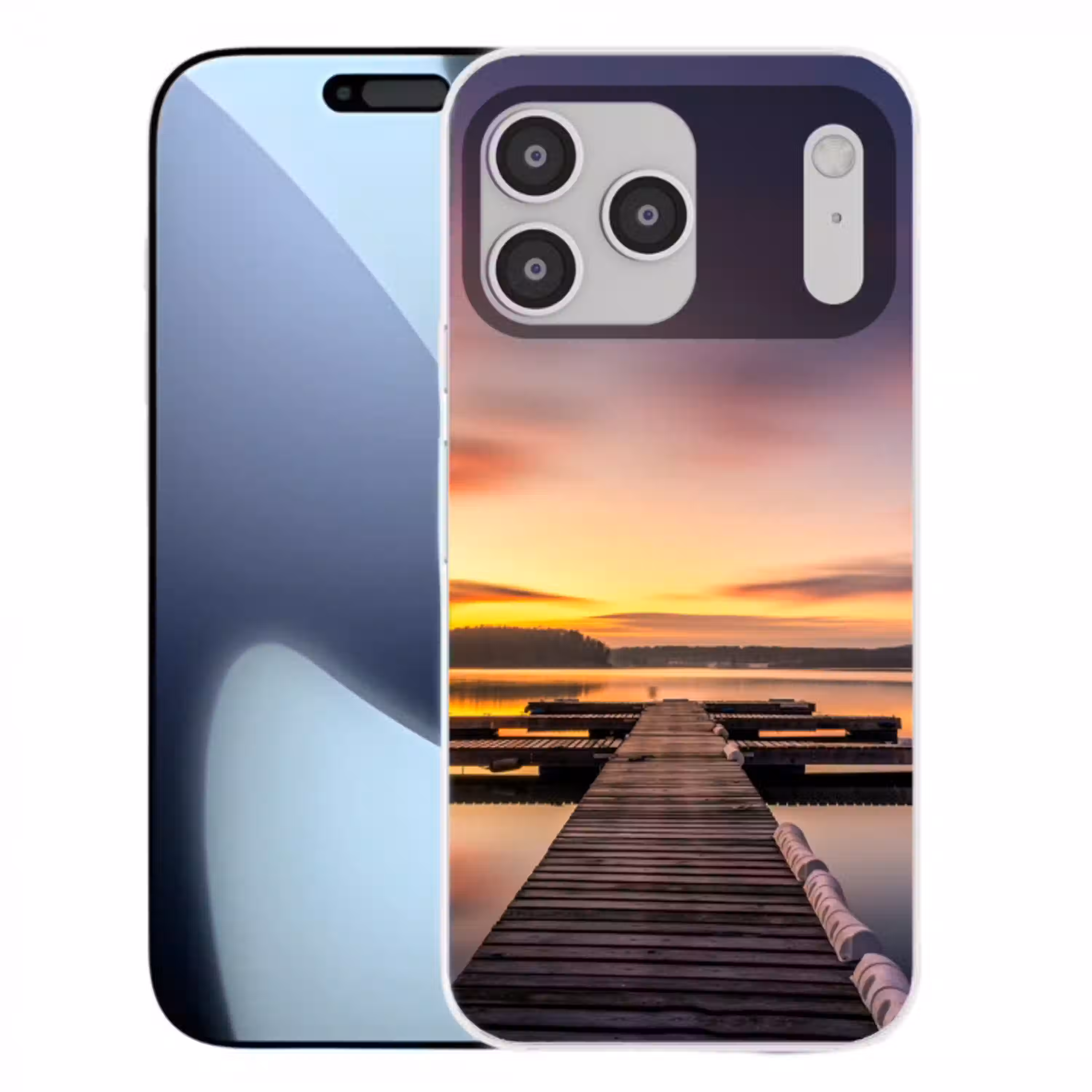 Steiger - Zonsondergang - Water - Zee - Reflectie Telefoonhoesje iPhone 17 Pro Max klein -3d