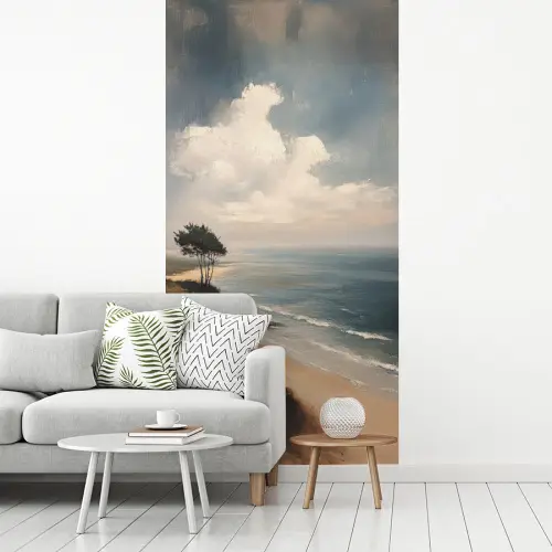 Klif - Zee - Boom fotobehang vinyl groot -woonkamer