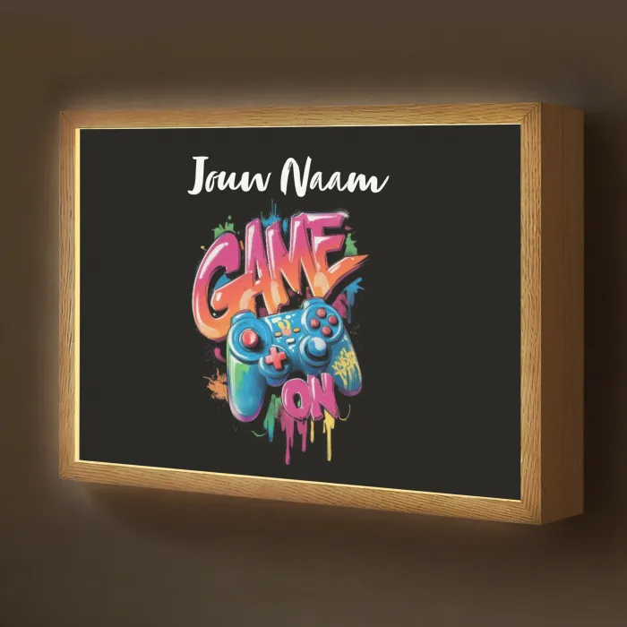 Controller - Game - Graffiti - Tekst Light Box met batterij (Wandlamp kind) middel -z3d_website
