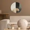 Vormen - Modern - Zwart Akoestische PET Vilt - Rond klein -sfeer1