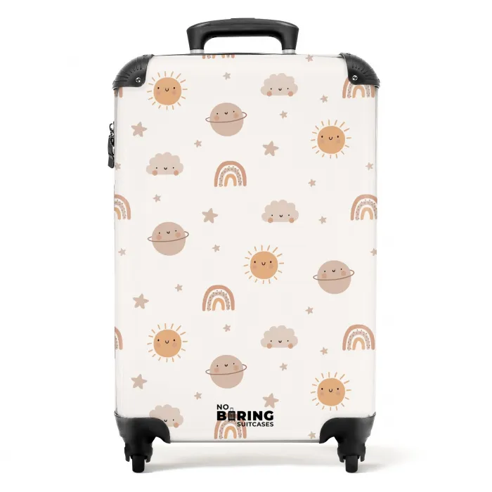 Pastelkleurig heelal NBS - Handbagage koffer - Unisex middel -productfoto_recht