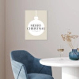 Christmas - Kerstballen - Japandi - Witte kerstballen poster papier klein -sfeer3