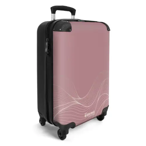 Minimal - Zacht oudroze met golven NBS - Handbagage koffer - Unisex middel -productfoto_3d