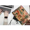 Tijger - Palmen - Cactus - Oranje laptophoes neopreen klein -bureau