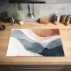 Abstract - Golven - Blauw Inductie beschermer vinyl 3mm klein -sfeer5