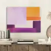 Vlakken - Abstract - Rechthoekig - Oranje PET vilt klein -sfeer1