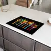 Lepels - Kruiden - Modern - Graffiti - Verf - Kleurrijk Inductie beschermer vinyl 3mm klein -sfeer8