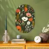 Bloemen - Illustratie - Groen Wandcirkel Ovaal Forex klein -sfeer2