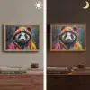 Graffiti - Panda - Jas - Kleurrijk - Street art Light Box met batterij (Wandlamp) middel -sfeer3