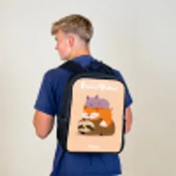 Dieren - Slapen - Samen Rugzak - Zwart middel -sfeer8