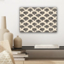 Waaiers - Botanisch - Zwart - Beige canvas 2cm klein 34 -sfeer6