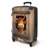 Bruine stier steekt hoofd door houten deur NBS - Medium koffer - Kinderen Unisex middel -productfoto_3d