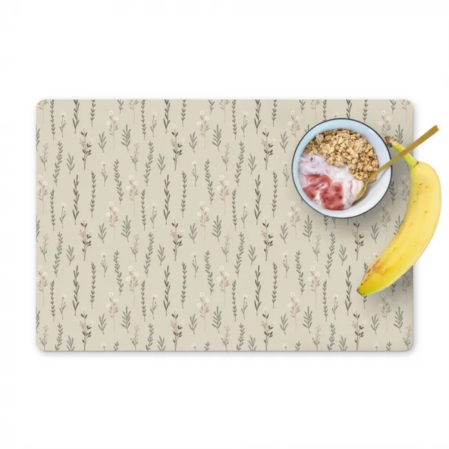 Flora in Geordende Wildernis Placemat vinyl groot -zzzproduct_Kitchenyeah-website