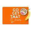 Oranje - Blauw - Go get that dream Placemat vinyl groot -zzzproduct_Kitchenyeah-website