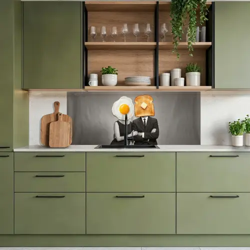 Ontbijt - Koppel - Ei - Brood keuken achterwand 2 middel -sfeer3