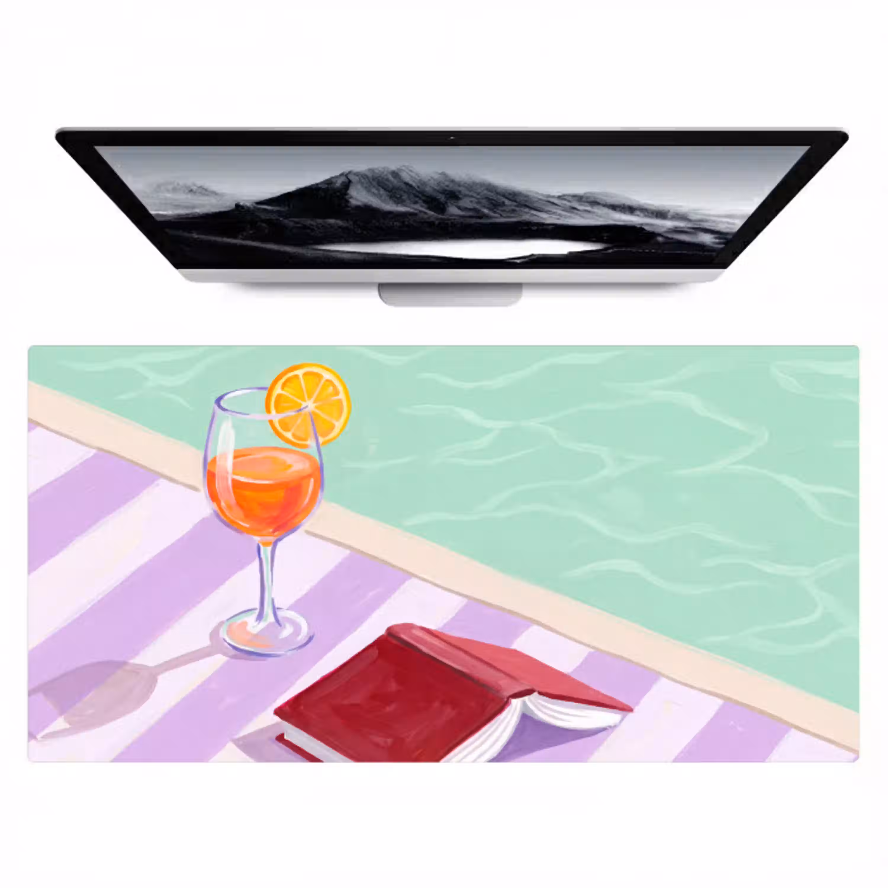 Cocktail - Zwembad - Zomer Muismat XXL klein -zzz3d