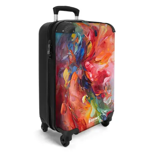 Olieverf - Kunst - Abstract - Kleurrijk NBS - Handbagage koffer - Kinderen Unisex middel -productfoto_3d