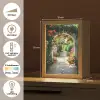 Doorkijk - Bloemen - Natuur - Bloementuin Light Box met kabel (Tafellamp) klein -USP_NL