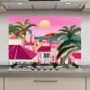 Stad - Roze - Palmbomen keuken achterwand spatscherm klein -3d_website