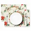 Kerstkrans - Hert - Hulst - Rood Placemat vinyl groot -zzsfeer2_Kitchenyeah-website