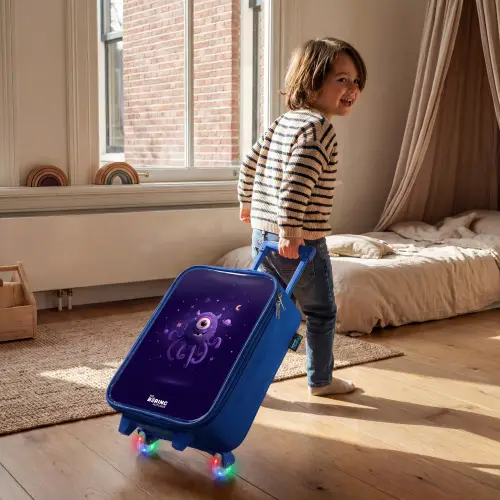 Kosmisch tentakelmonster Kinderkoffer - Blauw klein -sfeer1