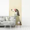 Hond - Zonnebril - Sjaal fotobehang vinyl groot -woonkamer
