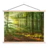 Zon - Bos - boom - Natuur - Herfst textielposter latten blank klein -3d